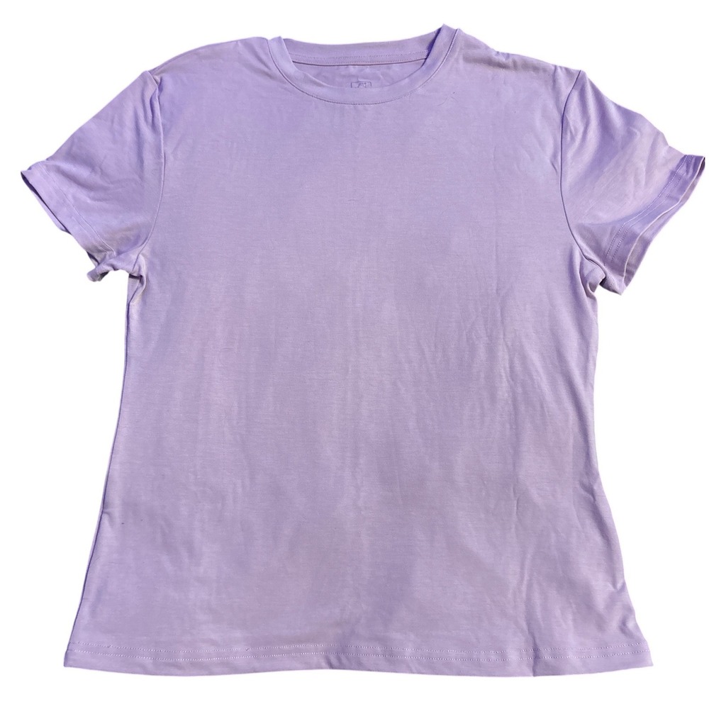 NEW Bamboo Cool Women's Lavender Bamboo Blend Crew Neck T-Shirt, Size XL